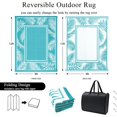 thumbnail image 2 of Outdoor Rug ;x; Reversible Boho Plastic Straw Patio Deck Camping Rugs Indoor Outdoor Portable RV Mat Carpet for Outside Porch Balcony Backyard Beach Pool, 2 of 9