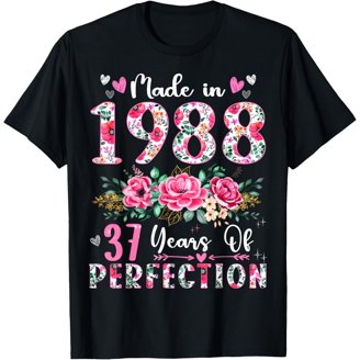 Vintage 1988 Aged To Perfection T-Shirt - 37th Birthday Gift For Men & Women
