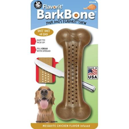 UPC: 0856400007008 | Pet Qwerks Flavorit BarkBone Nylon Bone Dog Chew Toy Mesquite Chicken Flavor Small