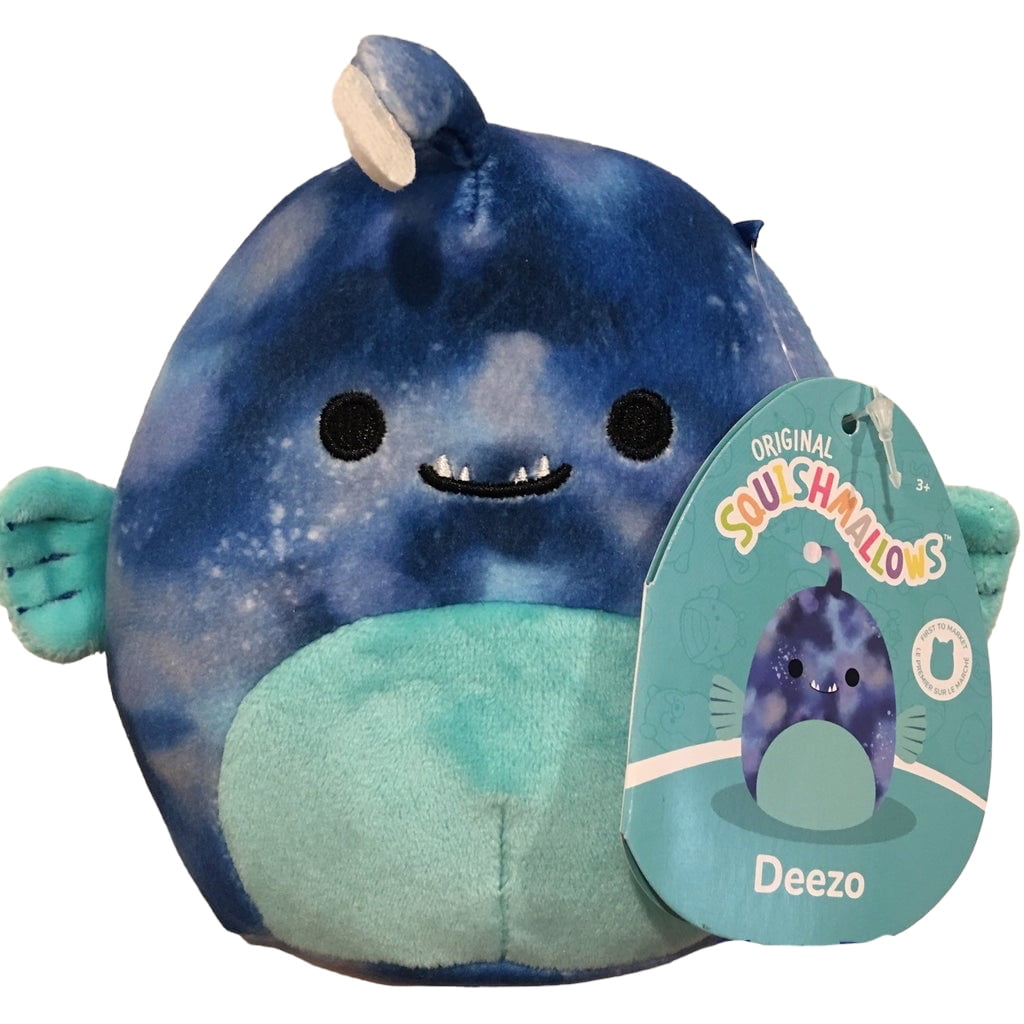 RARE! Squishmallows Deezo the Anglerfish 5” Stuffed Plush Kelly Toys