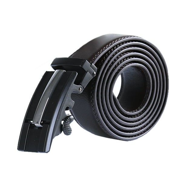 Cinturón De Trinquete Sin Orificio Para Hombres Con Hebilla De Aleación Automática Para Hombres, 1 1/2" Marron Oscuro 110cm/31 1/2 -38 inches