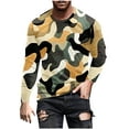 thumbnail image 3 of DDAPJ pyju Men's Camouflage T-Shirt Sports Fitness Workout Shirts Military Camo Crewneck Long Sleeve Tee Shirt Casual Streetwear Tops Yellow S, 3 of 5