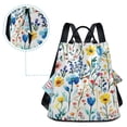 thumbnail image 5 of FORMRS Women's Travel Backpack Purse Anti-Theft Hidden Pockets Casual Shoulder Bag, Blue Wildflower Pattern, 5 of 7