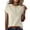 #119Beige, variant on Women's Casual V Neck Button Down Short Sleeve Tops Loose Fit Basic Summer Tees for Women Camel 2XL