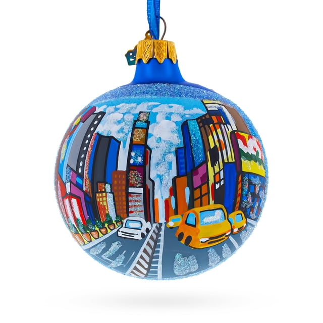 Adorno Colgante de Bola de Vidrio BestPysanky 8 cm Pintado a Mano