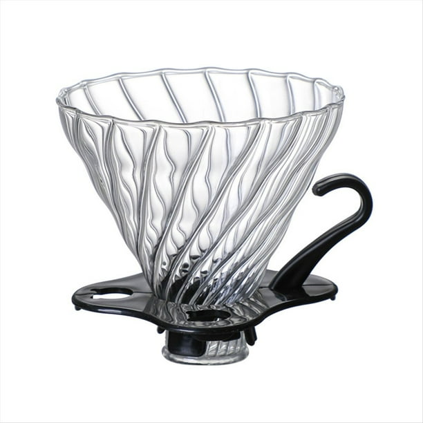 Pour Over Coffee Dripper Filtro de Café para 1-4 Tazas Cafetera Reutilizable Cono de Café de Vidrio Resistente Al