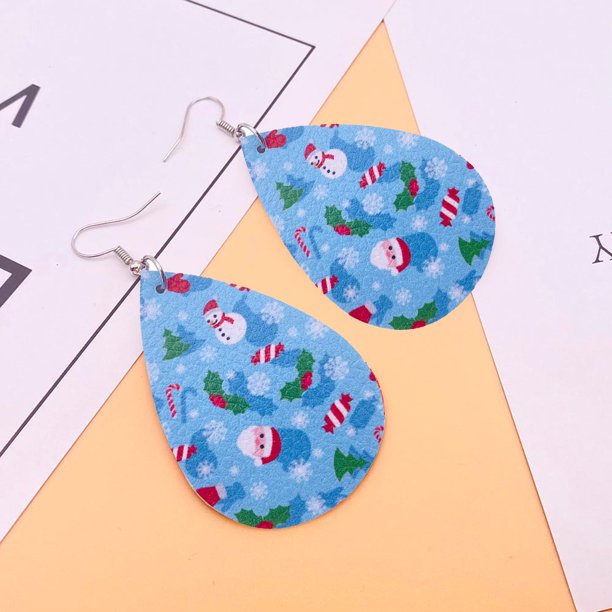 Fiudx Artículos en oferta con ofertas flash Colgantes colgantes de muñeco de nieve de piel sintética para mujer niña para fiesta navideña