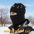 thumbnail image 3 of REDESS Balaclava Ski Mask for Men and Women,Warm Acrylic Windproof Winter Hat for Motorcycle Ski Hiking,Dark Gray, 3 of 6