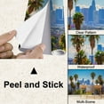 thumbnail image 4 of Peel and Stick Wallpaper Los Angeles Skyline Backlit Aerial Vivid Green Palm Trees Modern Art Wall Mural Decor Self Adhesive and Removable 100in x 144in, 4 of 8