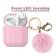 thumbnail image 4 of Njjex Case Skin for Airpods 1 & 2 & Pro, Silicone Charging Case Cute Cover with Golden Keychain + Soft Fur Ball for airpods 1st & 2nd & 3rd -Pink, 4 of 7
