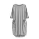 thumbnail image 3 of Qucoqpe - Vestidos de talla grande para mujer, informales, holgados, con bolsillos, manga 1/2, elásticos, tallas grandes, maxivestido largo, tallas S-5XL en liquidación, 3 of 5