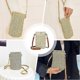 thumbnail image 4 of ZHAOCHENG Bolso bandolera de paja, bolso de playa de una pieza, bolso de hombro tejido a juego, bolso de paja tejido para mujer, bolso bandolera vertical simple para teléfono celular, beige, 4 of 5