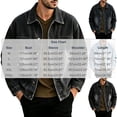 thumbnail image 3 of LYSMORA 2026 Men's Lapel Gradient Washed Denim Trucker Jacket, Chest Patch Pockets Oversized Loose Fit Casual Outer Shacket, 3 of 5
