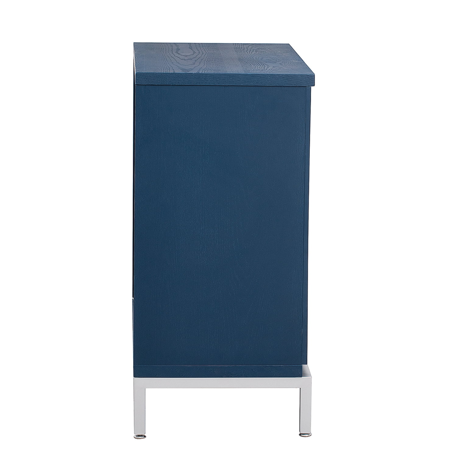 Kadyn Sideboard Buffet Cabinet, Accent Cabinet with Solid Wood Veneer and Metal Leg Frame, Kitchen Storage Cabinet for Entryway,Navy