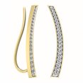0.30 Carat (ctw) 18K Yellow Gold Round Cut White Diamond Ladies Curved