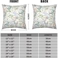 thumbnail image 4 of Colorful Floral Elegant Linen Pillow Covers Beautiful Flowers and Leaves Decorative Pillowcase for Living Room Patio Car White Square Cushion Covers 20x20 2 Pack, 4 of 6