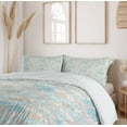 thumbnail image 6 of Ambesonne Nautical Duvet Cover Set, Pastel Toned Seashells, 2-Calking, Tan Turquoise White, 6 of 7