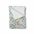 thumbnail image 2 of Love Soft Flannel Fleece Throw Blanket, Patchwork Style Hearts White Backdrop Dreamy Fantasy Display Romantic Valentines, Cozy Plush for Indoor and Outdoor Use, 50" x 70", Multicolor, by Ambesonne, 2 of 6