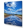 thumbnail image 2 of Designart "Road Reflection Blue Sky" Landscape & Nature Canvas Print, 2 of 5