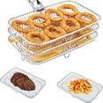 thumbnail image 5 of Stainless Steel Air Fryer Racks - 3 Stackable, Mesh Design, for Even Heating - Increases Cooking Space and Efficiency, 5 of 7