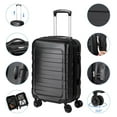 thumbnail image 2 of 22 Inch Hardside Expandable Luggage ,Carry On Luggage With Spinner Wheels,Travel Suitcase Black, 2 of 9