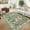 Green, variant on IdealHouse 4"x6" Washable Hallway Runner Rug, Non-Slip Low Pile Farmhouse Carpet, Soft Indoor Floor Mat for Bedroom, Laundry, Beige