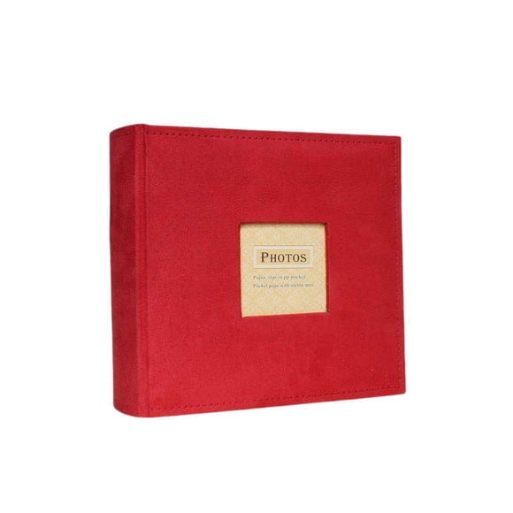 Álbum de fotos Advancent de pelusa 6 pulgadas 200 bolsillos tipo intercalado rojo