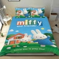 thumbnail image 1 of MIFFY Conjunto de sábanas temático, trío de piezas, cómodo y amigable con la piel, diseño único, regalo de decoración para el hogar para familiares, amigos y fans,135X200cm, 1 of 6