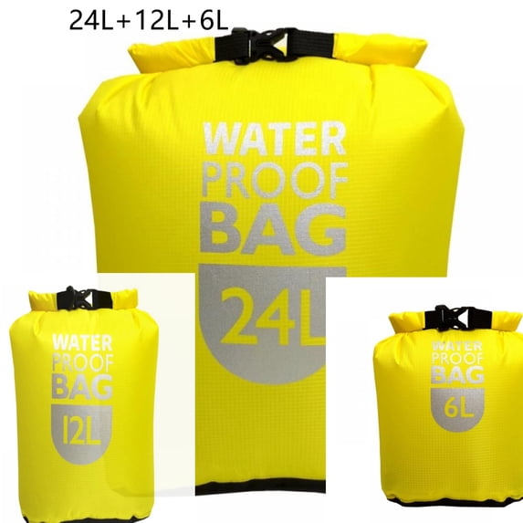 Summark 3Pcs Waterproof Dry Bag 6L/180Fl.Oz, 210T Polyester Taffeta Material Swimming Rafting Kayaking Inland River Trekking Beach Rafting Floating Sail Canoe Boating Waterproof Dry Bag Storage Bag