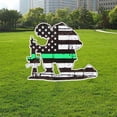thumbnail image 2 of SXcggal Flag Veteran Patriot Independence Day Decorative Metal Ornaments Crafts Practical Basic Card Slot For Garden, 2 of 8