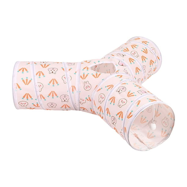 para gatos de 3 vías para gatos de interior con laberinto de bolas, casa, escondite portátil, interactivo, duradero, juguete para gatos, tubo , forma de Y Sunnimix Gato Túnel