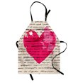 thumbnail image 1 of Love Apron Heart Design Elements Love Letter Handwriting Calligraphy Curve Old Style Print, Unisex Kitchen Bib Apron with Adjustable Neck for Cooking Baking Gardening, Beige Magenta, by Ambesonne, 1 of 3