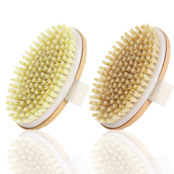 2 Pack Dry Body Brushes, Exfoliating Dry Brushing Body Brush, Dry Brushes for body cleaning, Soft Bristle Shower Brush for Body Cleaning