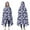 Dark Blue Cartoon, variant on Wearable Blanket,Dark Blue Cartoon Cat Unicorn Pattern Hooded Wearable Sherpa Blanket for Adults & Teens,Winter Poncho Shawl Wrap Cape Thick Warm,50"x60"