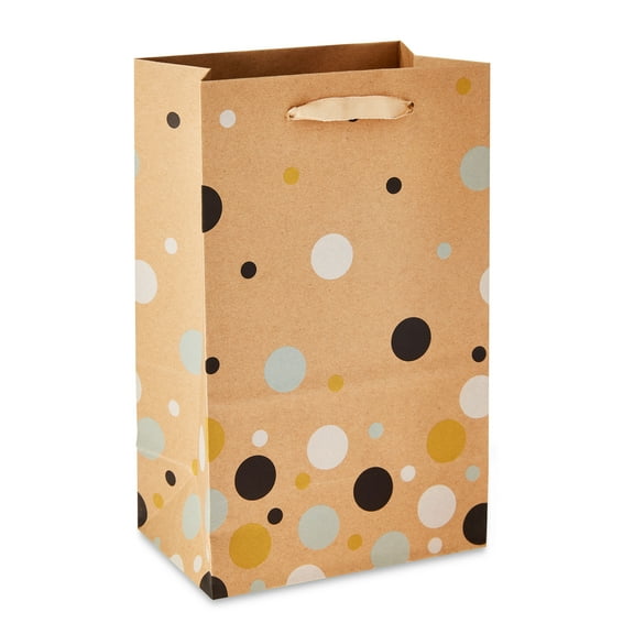 Hello Hobby Small Brown Dots Paper Bags, 5.25" x 8.38", 10 Count