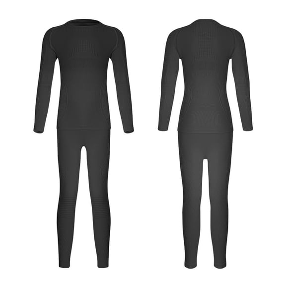 WOYY Girls Base Layer Gradient Quick Drying Function Compression Outfits Long Sleeve Top Pants Thermal Underwear Set, Sizes 10-12