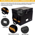thumbnail image 3 of Fireproof File Box with Lock 2 Layer Water-Resistant Collapsible Portable Organizer with Reflective Strip, 3 of 6