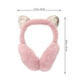 thumbnail image 3 of Gymnture winter Plush Cat Ear Winter Ear Muffs - Folding Cartoon Earshield, 3 of 11
