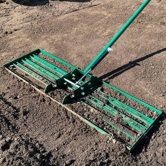 LANDZIE AeroLeveler Lawn Leveling Rake - Patented 36 inch Wide Pneumatic Lawn Leveler Leveling Rake - Provides Stability and Control Without Flipping Over While Leveling Any Yard, Dirt, Ground