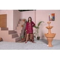thumbnail image 4 of IshDeena Ready to Wear Embroidered Linen Pakistani Dresses for Women Shalwar, Kameez with Check Shawl - Three Piece Set (Medium, Maroon), 4 of 6