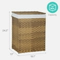 thumbnail image 7 of YRLLENSDAN Handwoven Laundry Hamper, Laundry Basket 90L/110L Foldable Rattan Laundry Hamper with Lid, Handles, 2 Removable Liner Bags & 6 Laundry Bags, 7 of 7