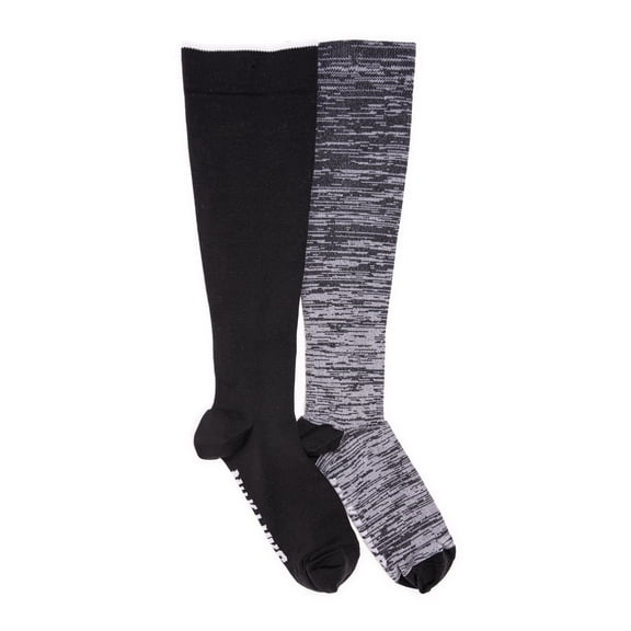 MUK LUKS Women's 2 Pair Pack Nylon Compression Knee High Socks