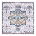 thumbnail image 3 of Unique Loom Renaissance Collection Area Rug - Roma (10' 6" Square Sea Salt White/Yellow), 3 of 7