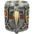 thumbnail image 4 of Ebros Lion And Fleur De Lis Coat Of Arms Crusader Knight Drinking Mug Cup Decor, 4 of 8