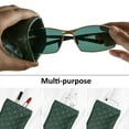 thumbnail image 5 of LifeArt 3 Pack Squeeze Top Glasses Pouch Portable Sunglasses Case Soft PU Leather (3 Green), 5 of 7