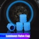 thumbnail image 2 of Cubierta de vástago luminoso Tapas de válvulas de neumáticos Boquillas de válvulas universales (4 piezas azul) Tmvgtek Accesorios para autos y motos, 2 of 9