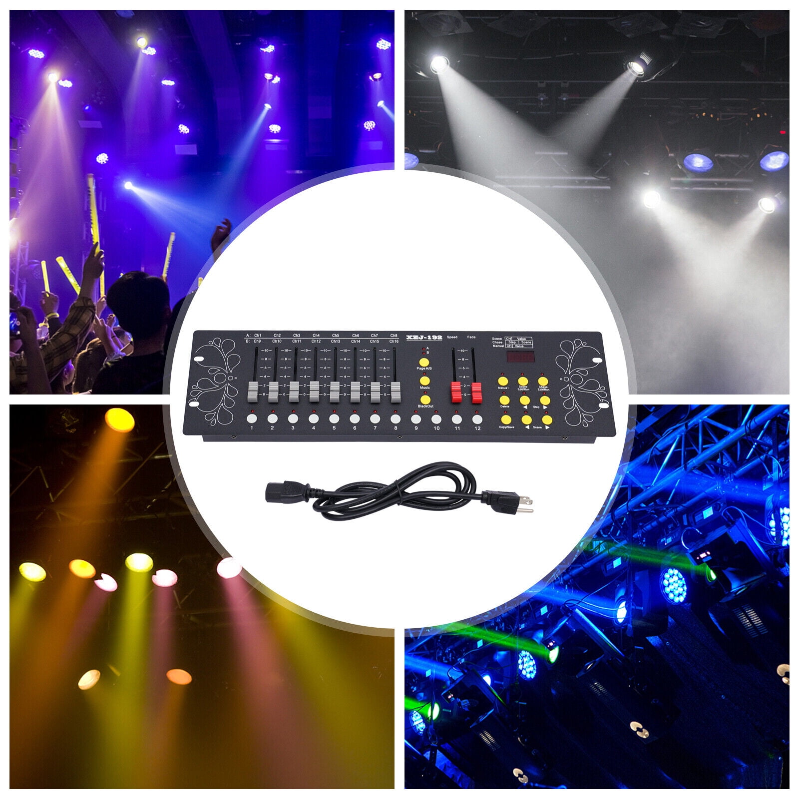 DJ DMX Controller 192 Channels Operator Console Stage Lighting Controller for Party
