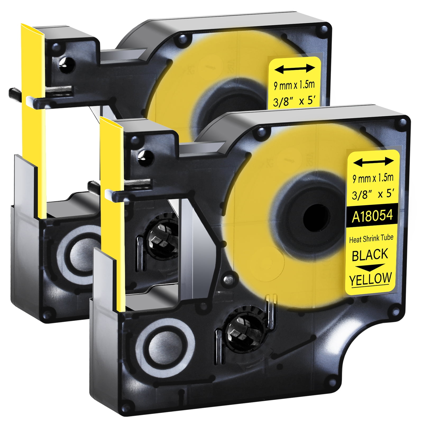 GREENCYCLE 2PK Industrial Rhino Heat Shrink Tubes Compatible for Dymo