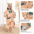 thumbnail image 3 of FORMRS Wearable Blanket Hoodie with Sleeves for Kids Cozy Flannel Sweatshirt, Christmas Santa, 3 of 7
