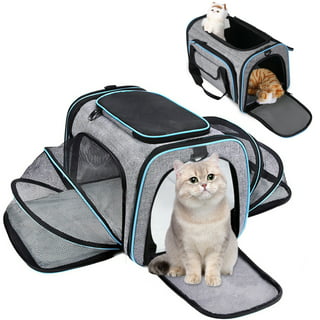 Petsn'all Pet Carrier, Cat Carrier, Airline Approved 2 Sides Expandable, Soft Sided, Durable, Easy to Carry, and More Breathable